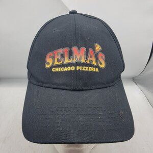 Selmas Chicago Pizzeria Black Baseball Hat Cap Adjustable Casual Work Wear